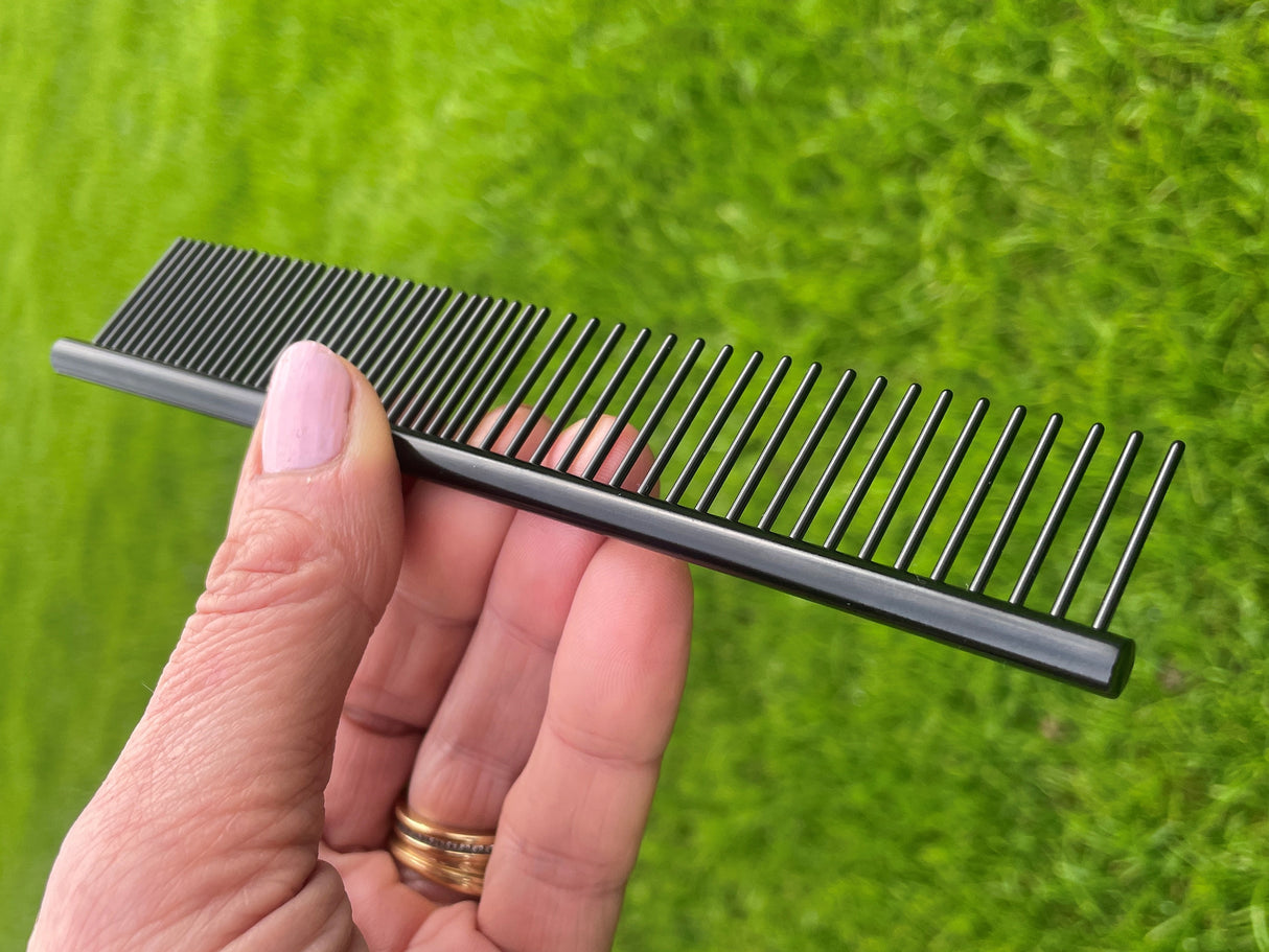 ONYX - 6" Black Combination Grooming Comb | Masterclip