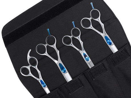 ESSENTIALS - Set of 4 Dog Grooming Scissors with FREE storage wallet | Left Handed