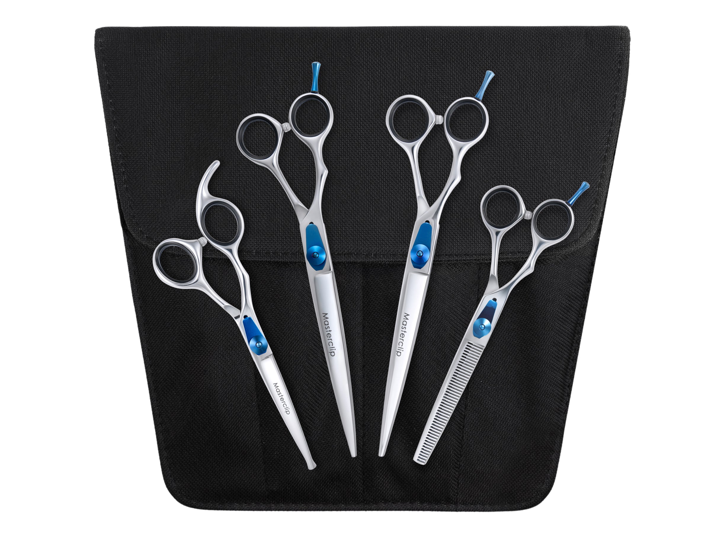 ESSENTIALS Set of 4 Dog Grooming Scissors with FREE storage wallet