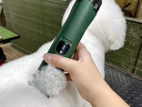 Cordless Home Grooming Starter Pack - MD Roamer Dog Clipper & 10 Blade with 4 Metal Comb Guides, Slicker Brush & Bull Nose Scissor. FREE Metal Comb & Clipper Oil