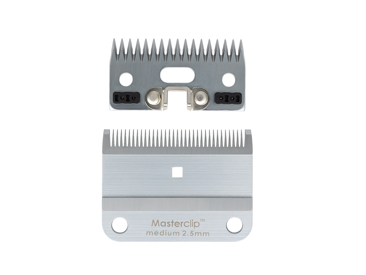 Ex-Demo A2 Medium “Cool Ridge” 2.5mm Cut Blades Ideal for Grey Horses - Fits Masterclip HD Roamer, Hunter & V-Series