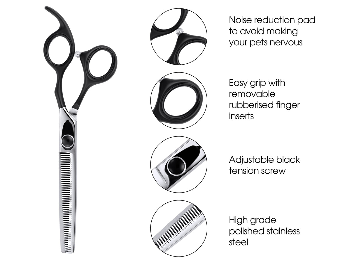 ONYX - 6.5” Premium Thinning Dog Grooming Scissors / Shears | Right Handed
