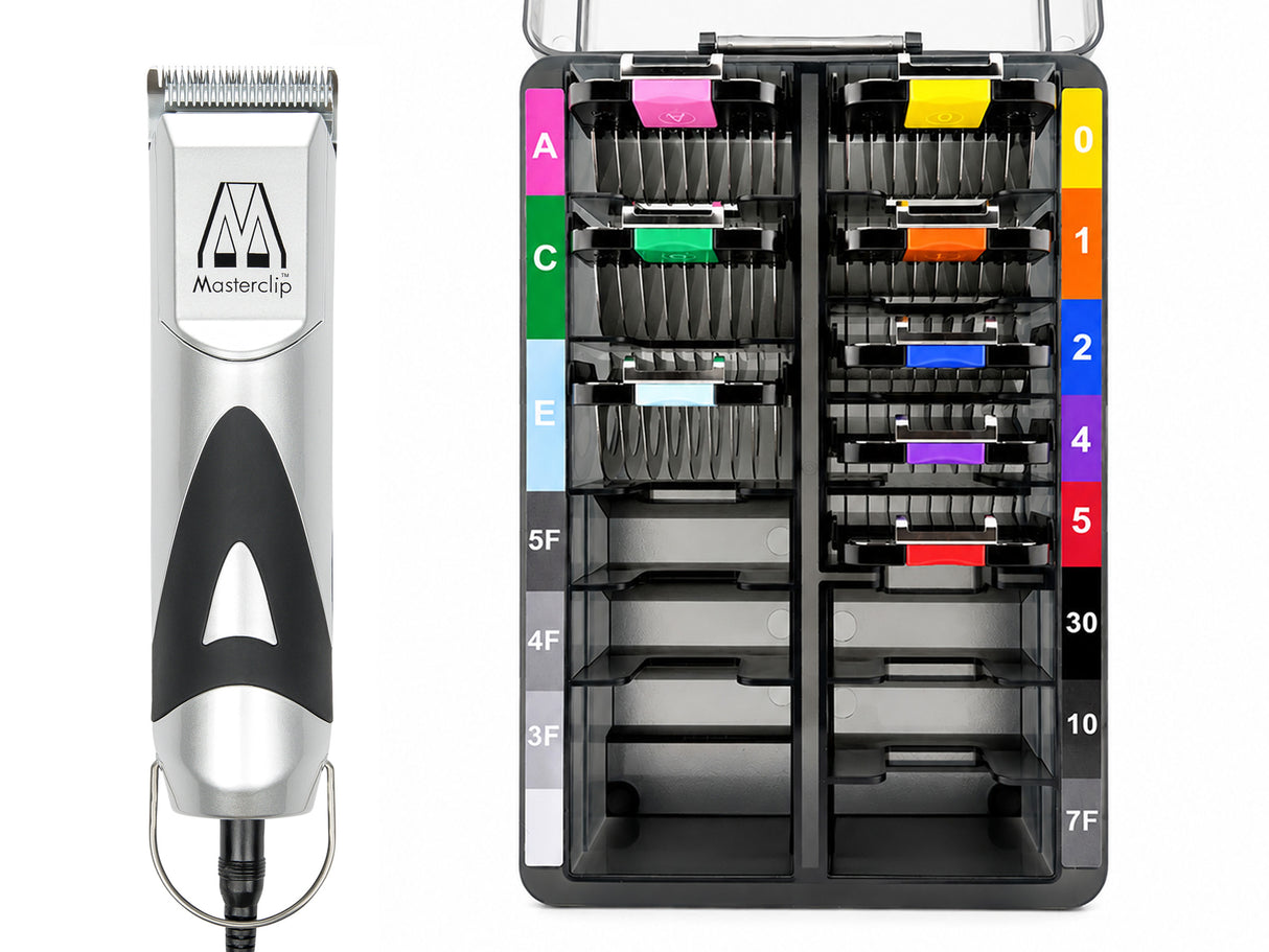 Ultimate Mains Powered Pedigree Dog Clipper Set with 8 Metal Comb Guides & 1 x 10 Blade