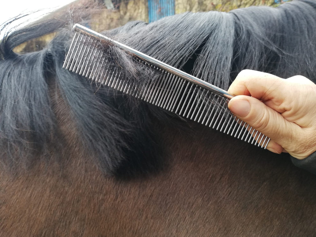 SILVER - 7" Combination Mane & Tail Comb | Masterclip