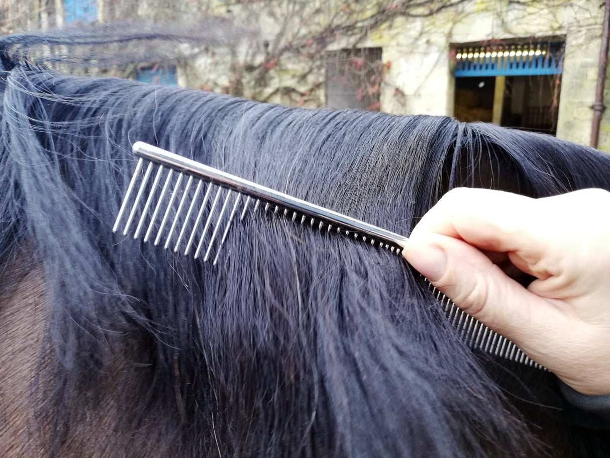 SILVER - 7" Combination Mane & Tail Comb | Masterclip