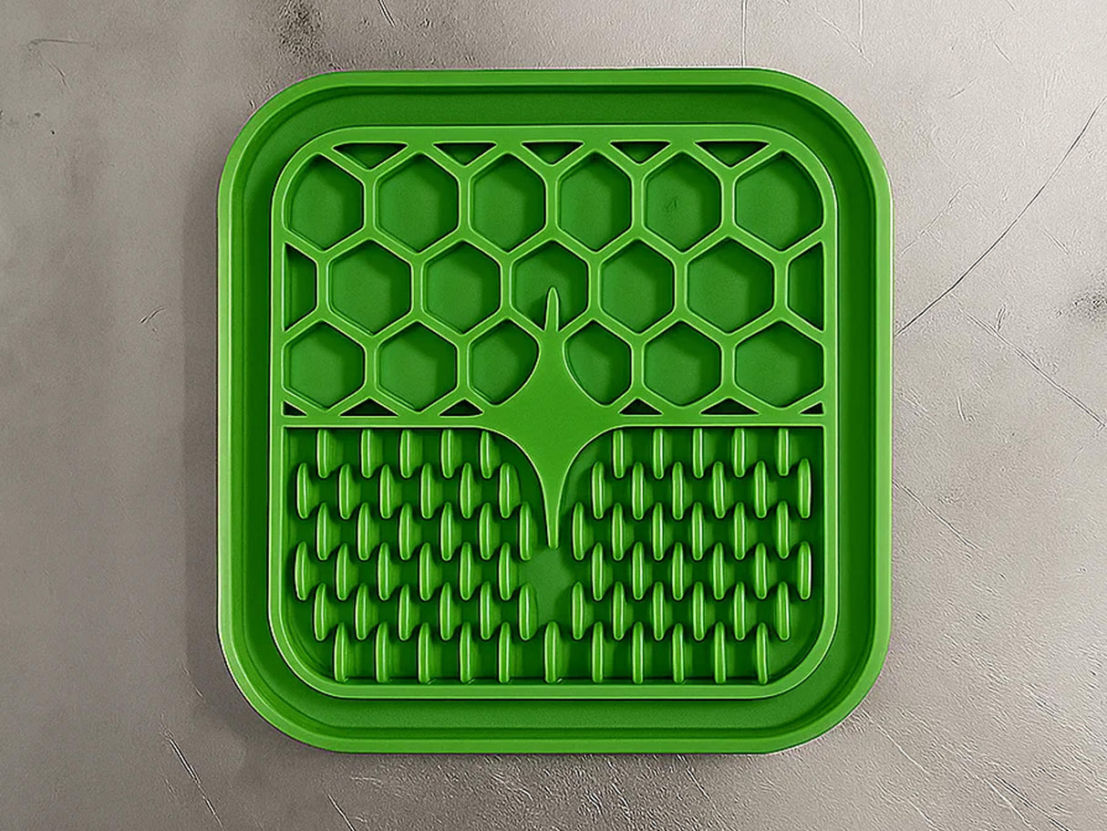 Small Anxiety Reducing Slow Feeding Lick Mat - Green