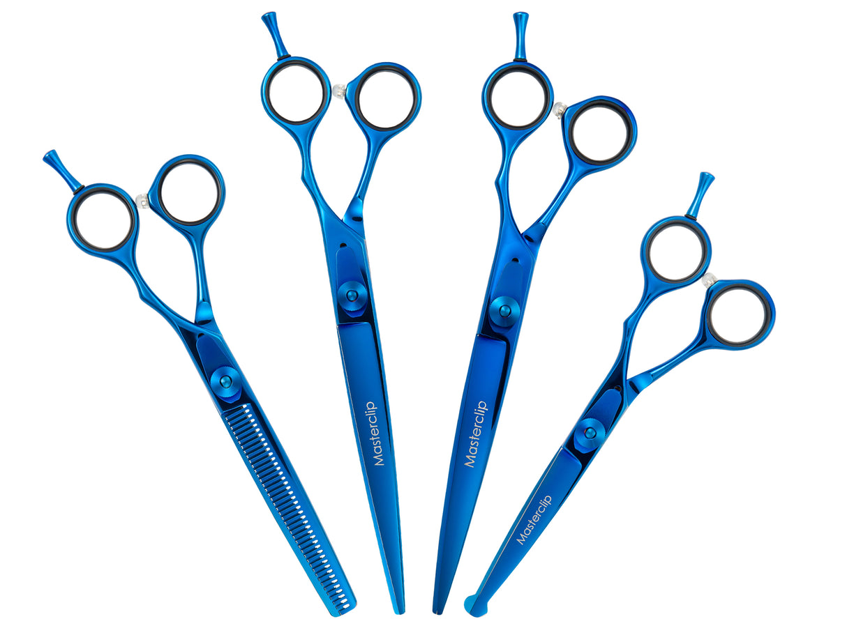 TOPAZ - Set of 4 Dog Grooming Scissors with FREE storage wallet | Right Handed