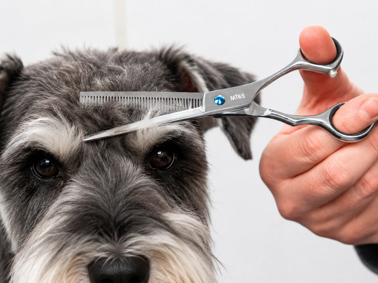 Standard Schnauzer ESSENTIAL Scissor Pack - Safety Bull Nose & Thinning Scissor Combo