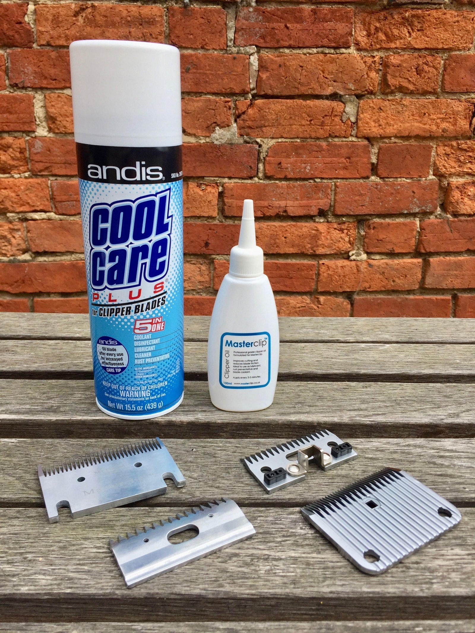 Clipper oil, clipper spray and clipper blades