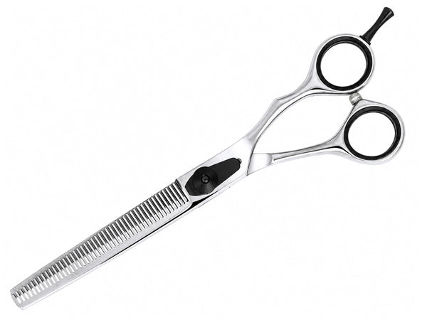 ESSENTIALS - 6.5" Square Edged Safety Thinning Scissors | Right Handed BLACK