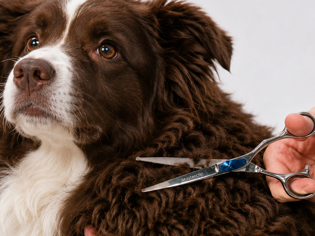 Border Collie ESSENTIAL Scissor Pack - Safety Bull Nose & Thinning Scissor Combo