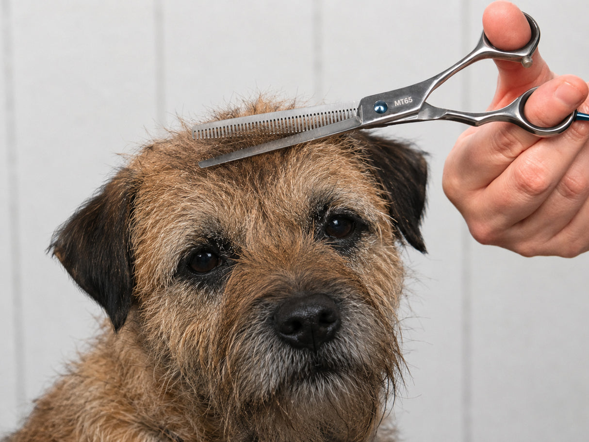 Border Terrier ESSENTIAL Scissor Pack - Safety Bull Nose & Thinning Scissor Combo