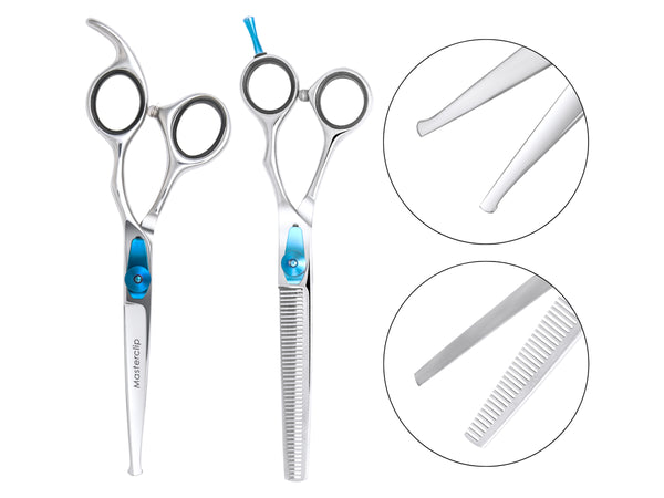 Shih Tzu ESSENTIAL Scissor Pack - Safety Bull Nose & Thinning Scissor Combo