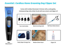 Load image into Gallery viewer, Essential | Blue Cordless Home Grooming Dog Clipper Set