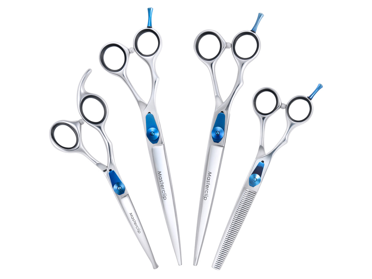ESSENTIALS - Set of 4 Dog Grooming Scissors with FREE storage wallet | Left Handed