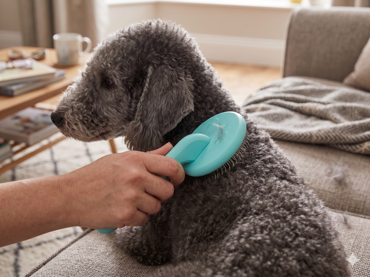 Bedlington Terrier Super Slicker Brush with Flexi-Pins
