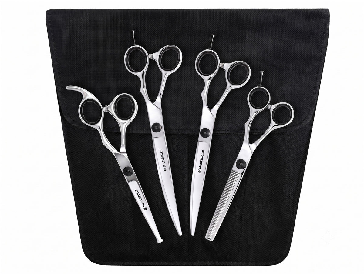 Cockapoo ESSENTIALS - Set of 4 Dog Grooming Scissors - BLACK