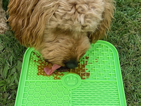 Large Anxiety Reducing Slow Feeding Lick Mat - Green