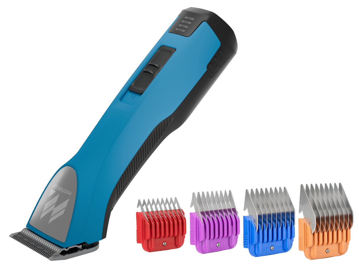 Cordless MAX Dog Clipper with Number 10 Blade, 4 Metal Comb Guides & 2 Batteries- Premium All-Day Professional Cordless Clipper