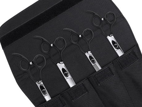 ONYX - Set of 4 Dog Grooming Scissors with FREE storage wallet | Right Handed