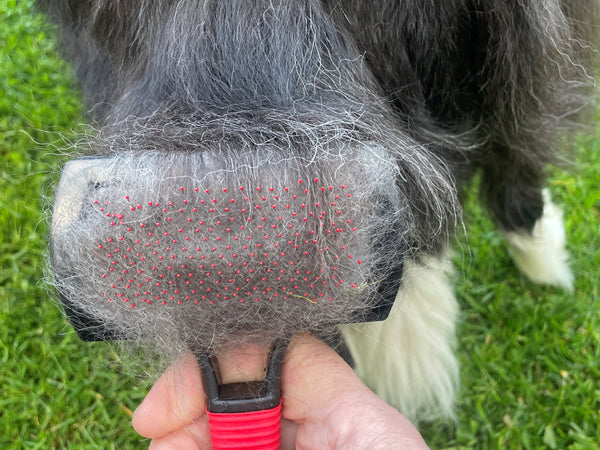 Double Sided Rectangular Head Long Pin & Bristle Slicker Brush