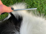 7" Metal Combination Rabbit Grooming Comb - Silver