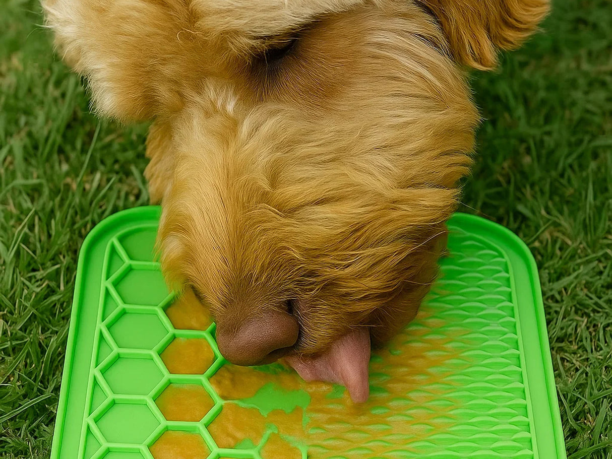 Small Anxiety Reducing Slow Feeding Lick Mat - Green