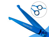 TOPAZ - 6” Premium Bull Nose High Gloss Blue Dog Grooming Scissors Shears | Right Handed