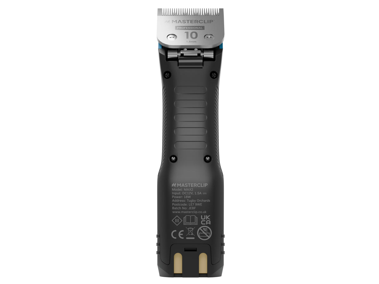 Cordless MAX A5 Dog Clippers with Number 10 Blade & 2 Bateries - Premium All-Day Professional Cordless Clipper