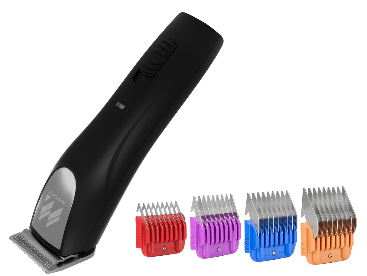 Cordless PRO A5 Dog Clipper with Number 10 Blade, 4 Metal Comb Guides & 2 Batteries - Powerful Everyday Professional Clipper