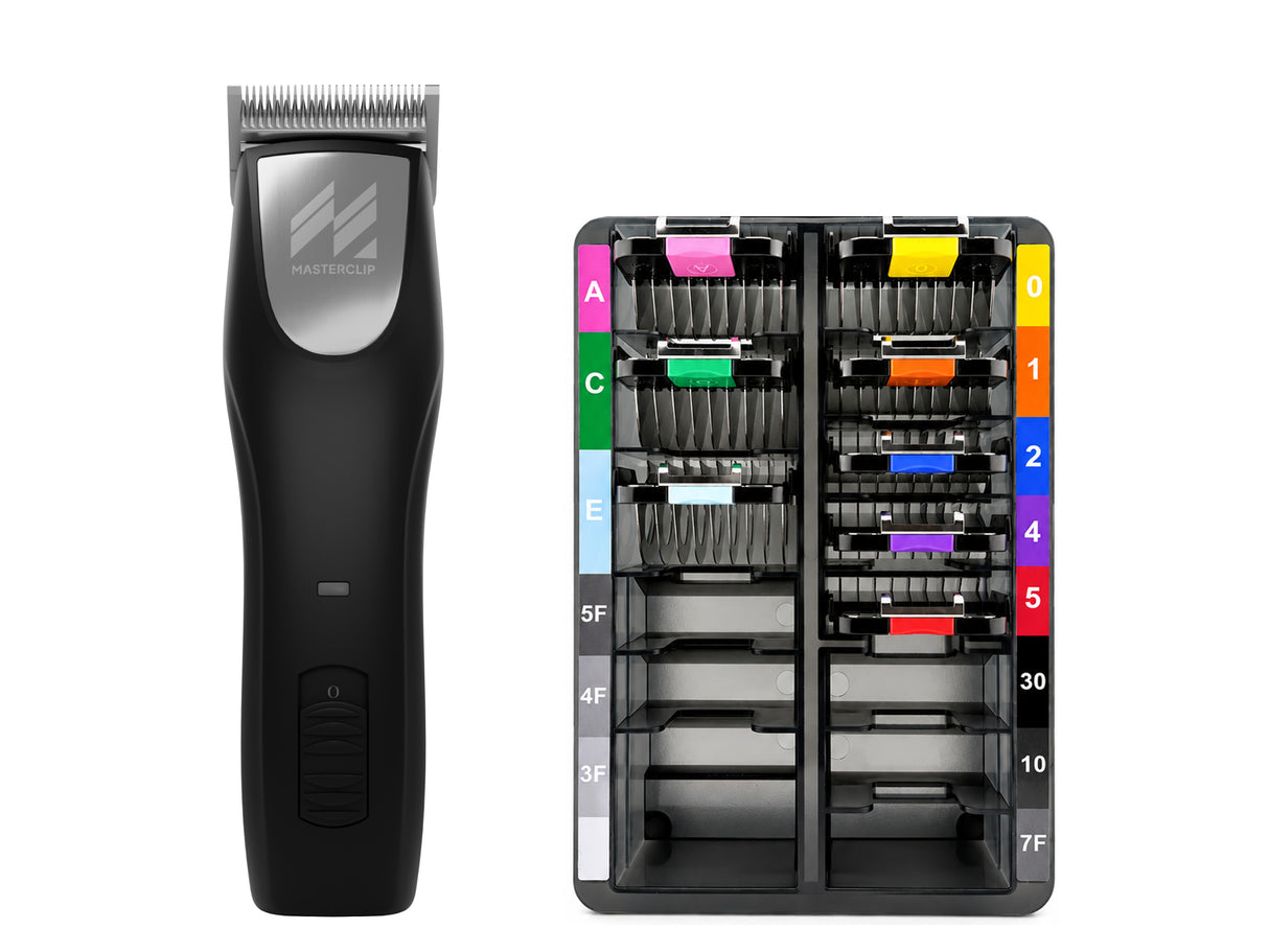 Cordless PRO A5 Dog Clipper with Number 10 Blade, 8 Metal Comb Guides - Powerful Everyday Professional Clipper