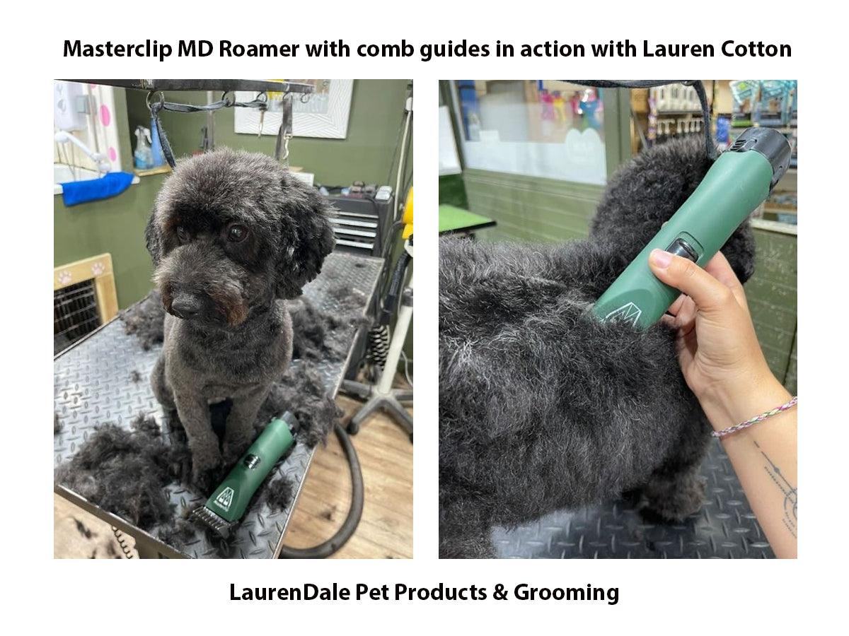 MD Roamer Cordless Dog Clipper With 4 Comb Guides & 1 x 10F - Masterclip