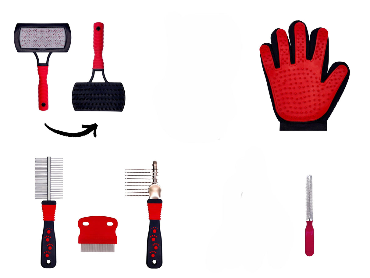 EX-DEMO Essentials Pet Grooming Set MISSING NAIL CLIPPERS AND 1X DOUBLE SIDED BRUSH