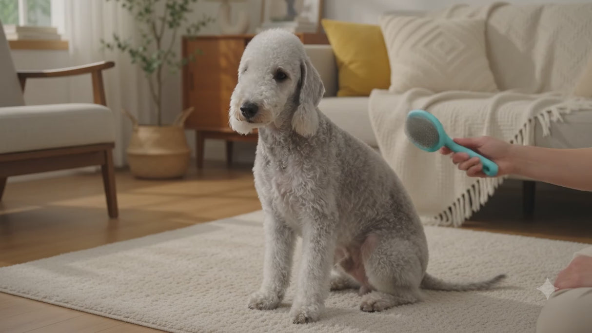 Bedlington Terrier Super Slicker Brush with Flexi-Pins
