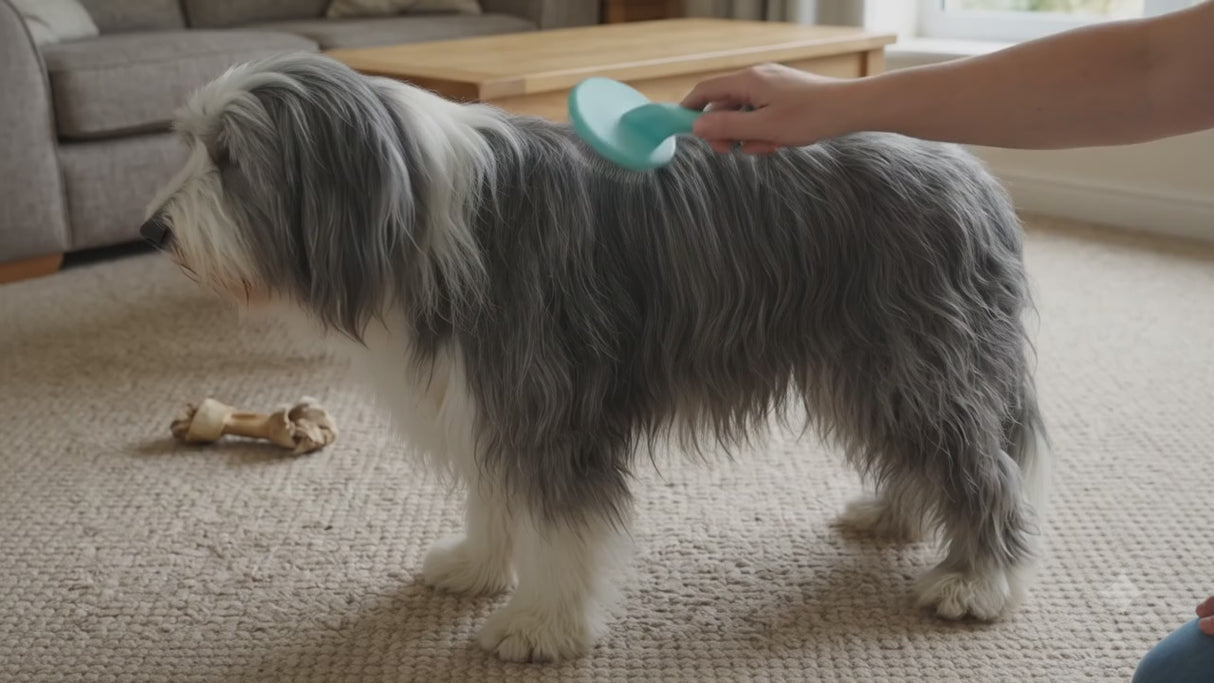 Bearded Collie Super Slicker Brush with Flexi-Pins