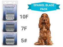 Load image into Gallery viewer, Triple Clipper Blade Pack for Spaniel (10F, 7F, 5#) - Masterclip